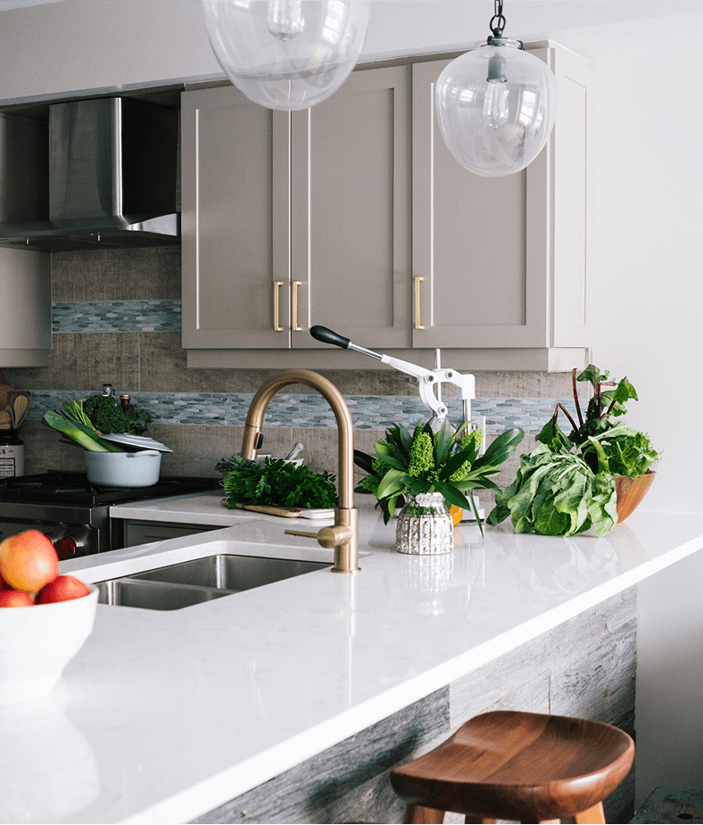 Partial view of a modern kitchen